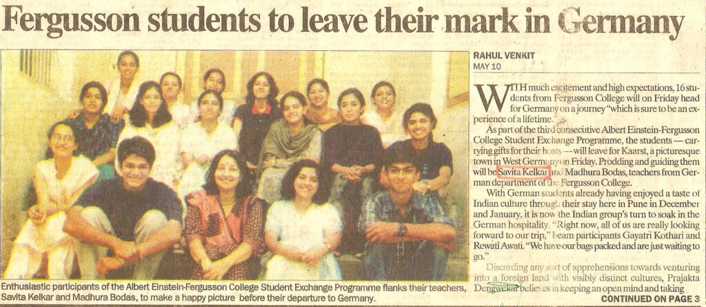 Fergusson students leave their mark in Germany