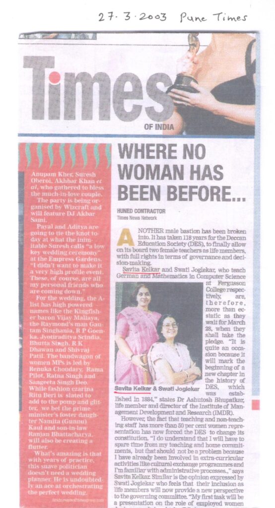 Pune Times, 27, Mar, 2003